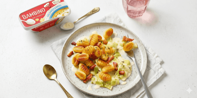 Gnocchi so syrom a pórom