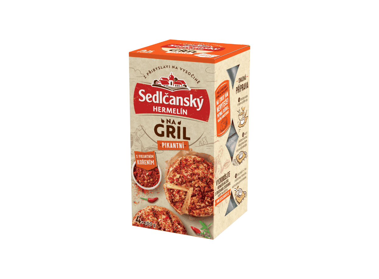 Sedlčanský Hermelín na Grill Pikantní 4x100g.png